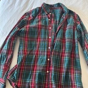 J. Crew Multicolor Plaid Casual Shirt Slim